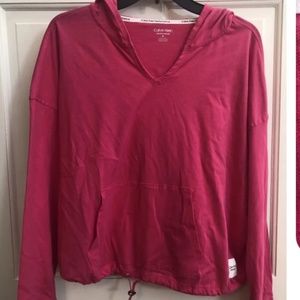 Womens Calvin Klein Performance pullover hoodie pink NWT M